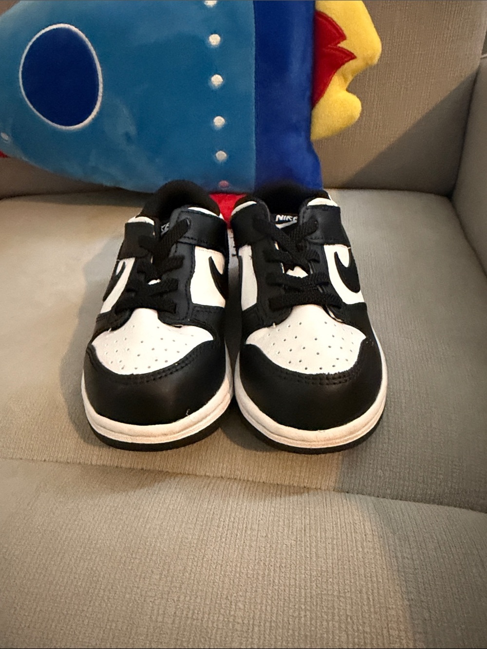 Nike Kids Black and White Low-Top Sneakers